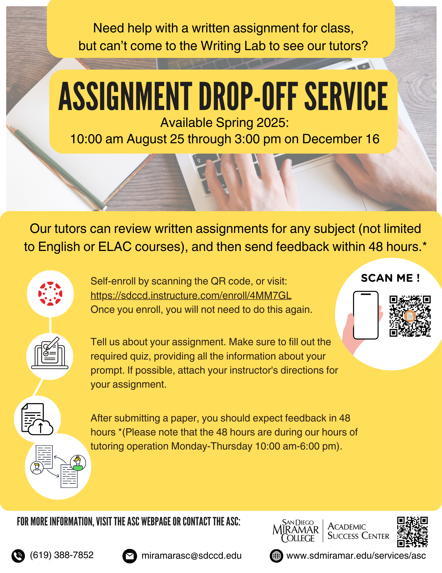 ASC's Fall 2025 Assignment Drop-Off Service