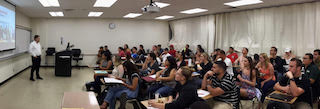 Gregg Anderson 41 Orange Speaks to Students