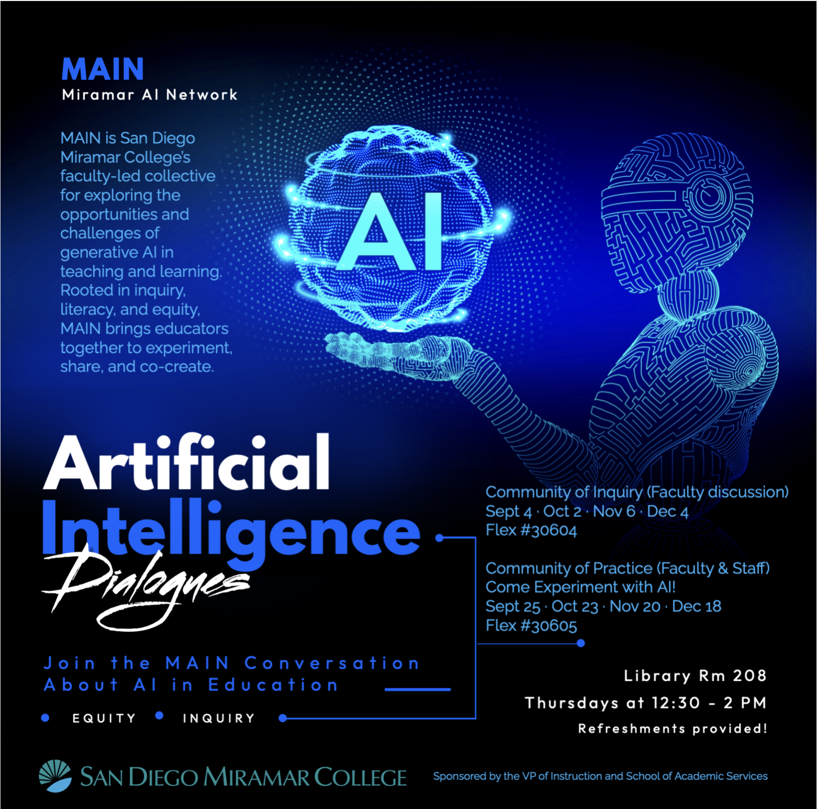 Link to Artificial Intelligence Dialogues information information on the Faculty Services page